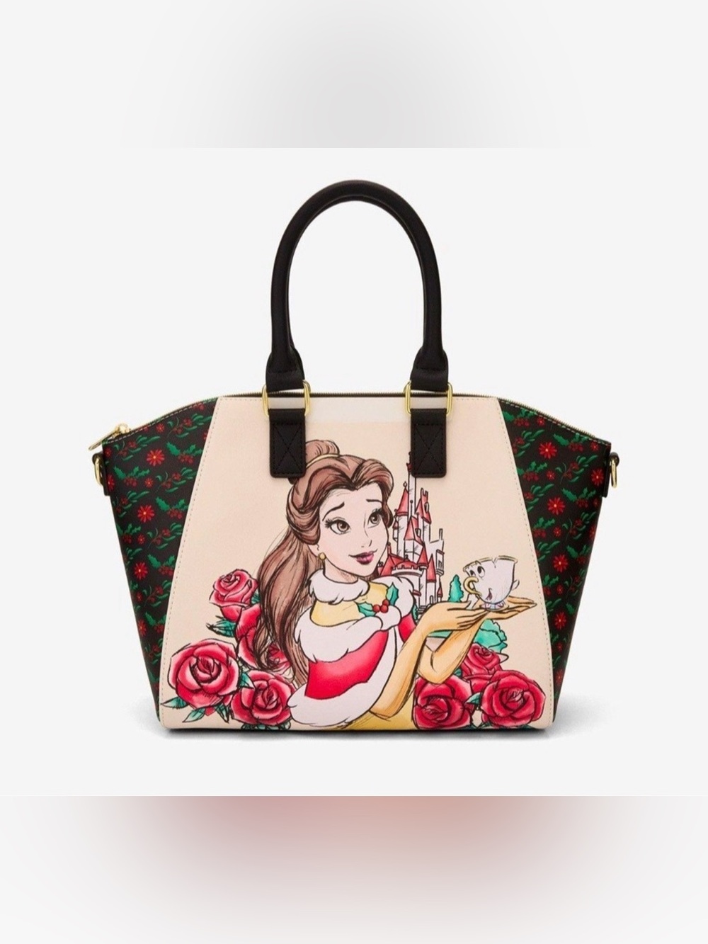 Loungefly Belle & Tea Cup Christmas satchel